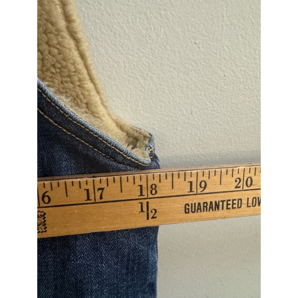 Vintage Men's Tommy Hilfiger Sherpa Denim Blue Jean Vest Sz M Western - Picture 3 of 6